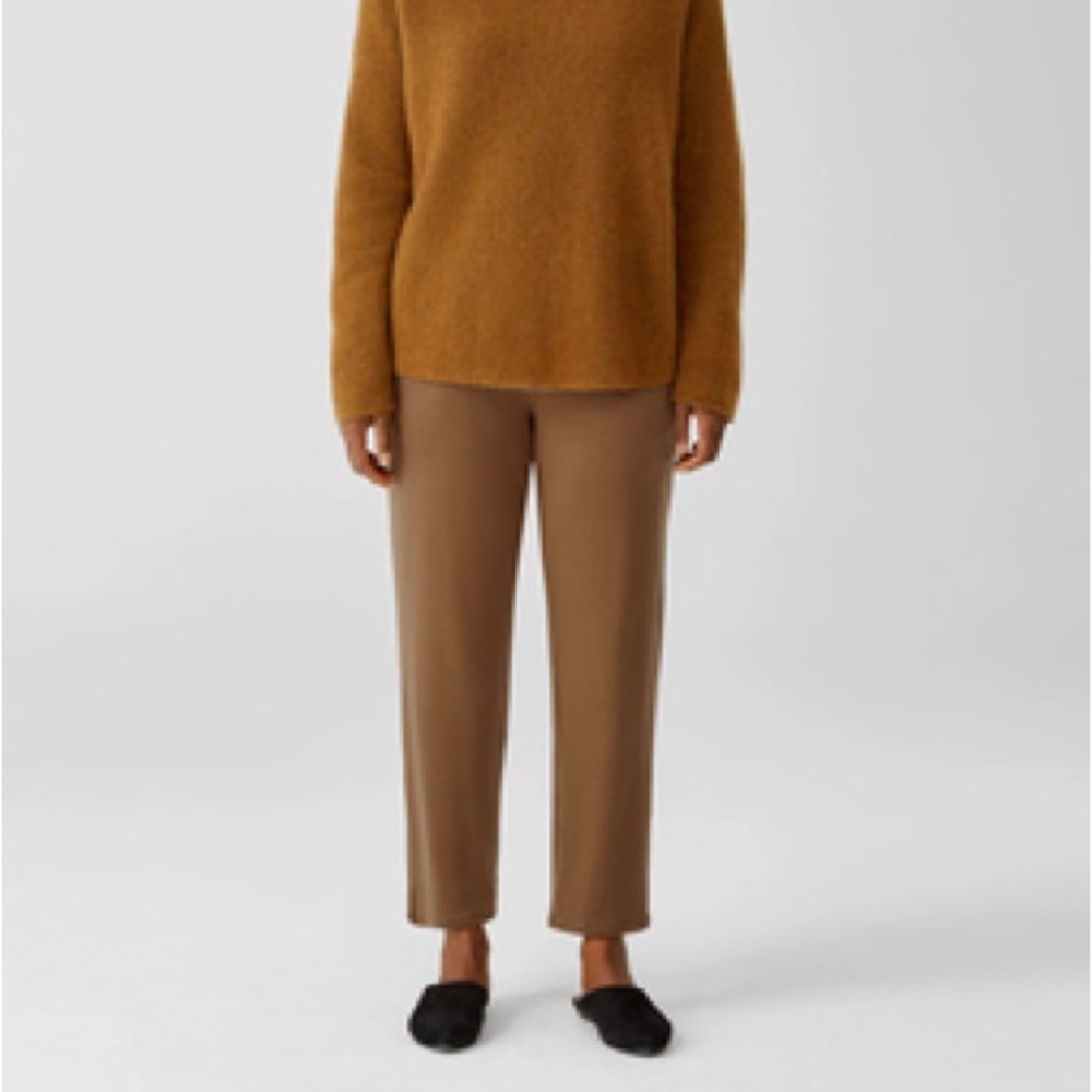 Brown is the new black this season! Eileen Fisher French terry slouchy pants